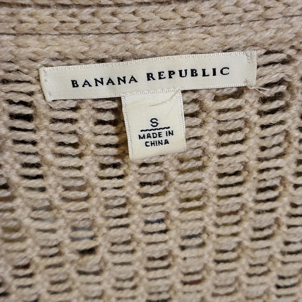 Banana Republic  baige long cardigan with pockets - Picture 2 of 4